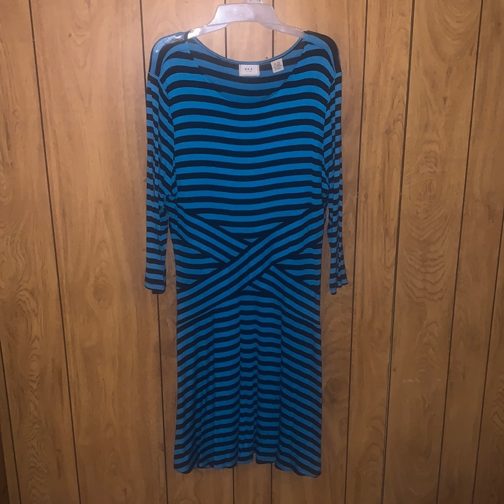Eci New York black and blue dress. XL